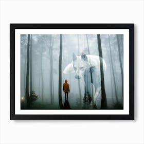 Wolf In The Woods Art Print