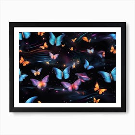 Butterflies In The Sky 5 Art Print