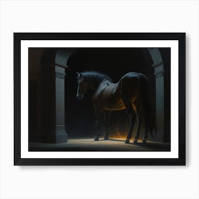 Horse In The Dark Art Print