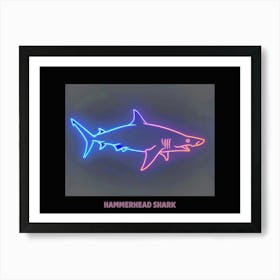 Pink Aqua Hammerhead Shark Poster 4 Art Print