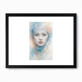 Watercolour Of A Girl Art Print