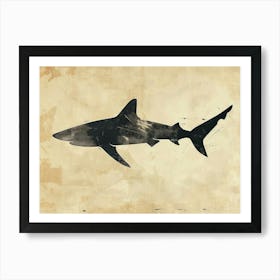 Thresher Shark Silhouette 6 Art Print