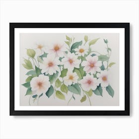 White Flowers Art Print