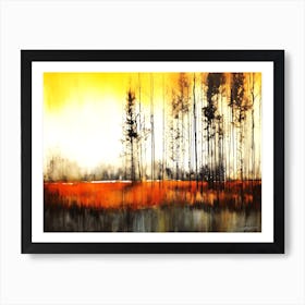 Autumn Marsh - Fall Abstract Art Print