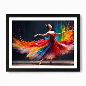 Colorful Dancer Art Print