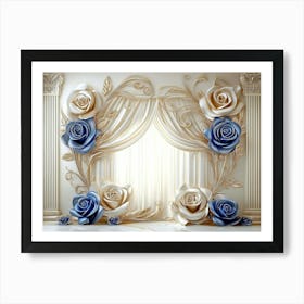 Roses In A Window Art Print