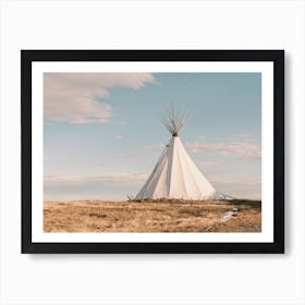 Western Tipi Scenery Art Print