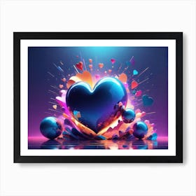 Colorful Heart Creative 20 Art Print