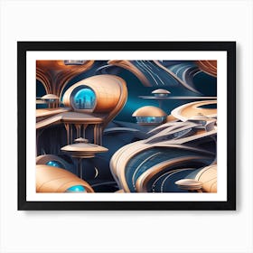 Futuristic City 3 Art Print