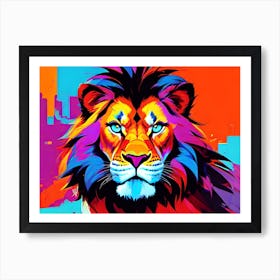 Lion In The City 1 Art Print
