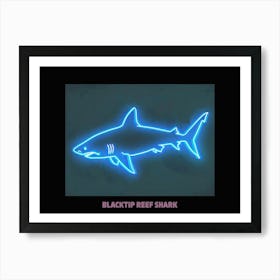Neon Pink Blacktip Reef Shark Poster 1 Art Print
