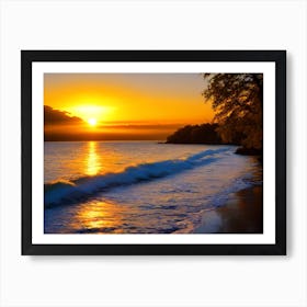 Sunset On The Beach 87 Art Print