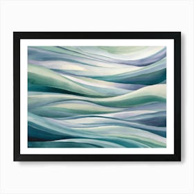 Waves Of Blue And Green Art Print