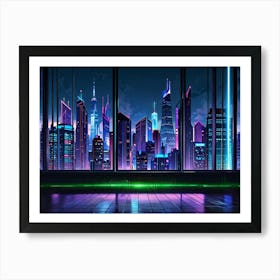 Cityscape Wallpaper Art Print