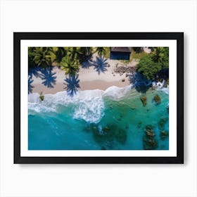 Aerial View Of A Tropical Beach 7 Art Print