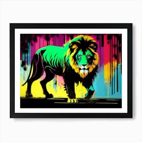 Graffiti Lion 1 Art Print