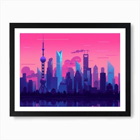 Shanghai Skyline  Art Print