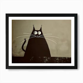 Black Cat 2 Art Print