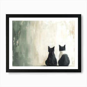 Minimalist Cats 4 Art Print