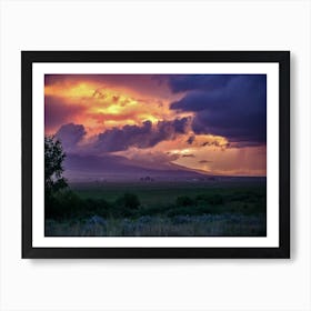 Sunset In The Mountains Art Print