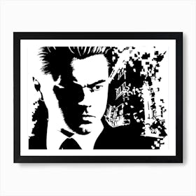 Leonardo Dicaprio Inception Draw (1) You are waiting for a train - Inception- Lucid Dreams Art Print