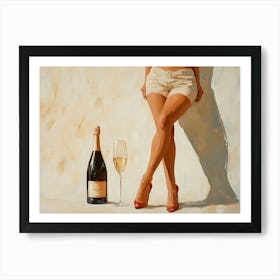 Legs And Champagne 2 Poster