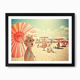 Bougie Beach - Polaroid Pin Up Girl Art Print