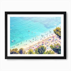 Small Beach In Villefranche Art Print