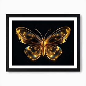 Golden Butterfly 31 Art Print