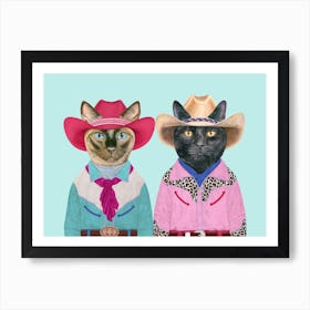 Carnival Cats 2 Art Print