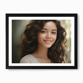 Portrait Of A Young Girl Paintings Art Print Art Print