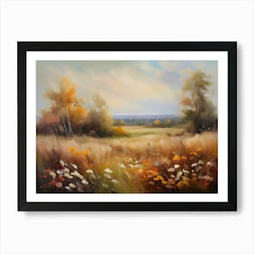 Printable Wall Art, Vintage Landscape, Farmhouse Wall Decorations, Vintage Landscape Oil Painting.3 3 Art Print