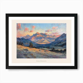 Western Sunset Landscapes Rocky Mountains 1 Poster Art Print