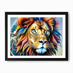 Lion Painting 71 Art Print