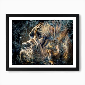 Dog Art Illustration In A Painting Style 07 Art Print