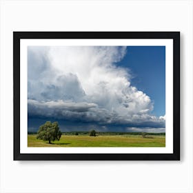 Storm Clouds Over A Field Art Print