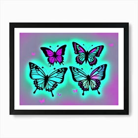 Butterflies In The Sky 43 Art Print