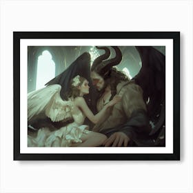 Demon And Angel Art Print