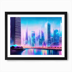 Futuristic Cityscape 58 Art Print