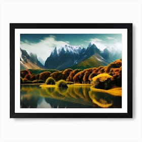 Mountain Landscape Wallpaper 1 Art Print