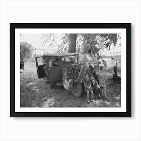 Camp Of Migratory Workers In Arkansas River Bottoms, Muskogee County, Oklahoma By Russell Lee Art Print