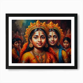 Indian Girls 1 Art Print