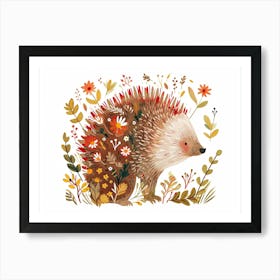 Little Floral Porcupine 1 Art Print