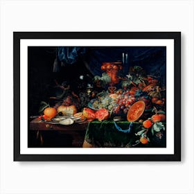 Fruits And Oysters, Abraham Mignon Art Print