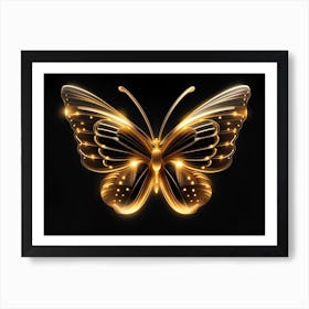 Golden Butterfly 88 Art Print