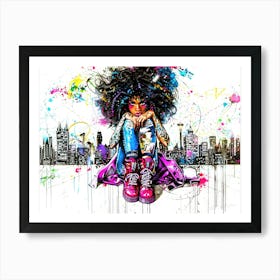 Little Miss Perfect - Urban Threads Art Print