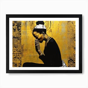 Black Woman Praying Art Print