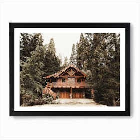 Forest Cabin Art Print