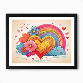 Rainbow Heart 1 Art Print