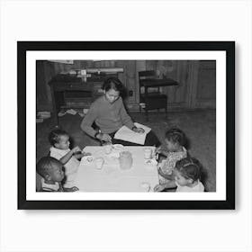 Lunch In Nursery School, Lakeview Project, Arkansas By Russell Lee Art Print